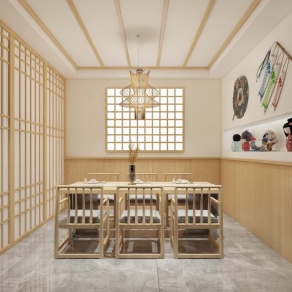 日式餐厅包厢3D模型下载